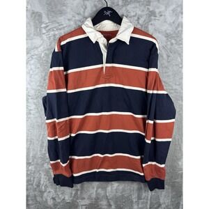 Vintage Sonoma Rugby Shirt Men's Large Colorblock Striped Preppy Utility
